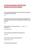 PCC Paving Inspection LADOTD Exam Questions and Correct Answers