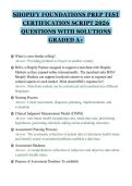 SHOPIFY FOUNDATIONS PREP TEST&NewLine;CERTIFICATION SCRIPT 2026&NewLine;QUESTIONS WITH SOLUTIONS&NewLine;GRADED A&plus;&NewLine;
