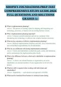SHOPIFY FOUNDATIONS PREP TEST&NewLine;COMPREHENSIVE STUDY GUIDE 2026&NewLine;FULL QUESTIONS AND SOLUTIONS&NewLine;GRADED A&plus;