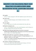 SHOPIFY FOUNDATIONS PREP TEST&NewLine;PRACTICE EXAMINATION 2026&NewLine;QUESTIONS WITH ANSWERS GRADED&NewLine;A&plus;