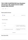 TDCJ CORE COMPETENCIES Exam Questions and answers with verified Answers &lpar;Latest Update 2026&rpar; UPDATE&excl;&excl;