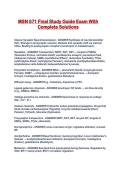 MSN 671 Final Study Guide Exam With Complete Solutions