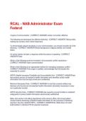 RCAL - NAB Administrator Exam Federal Questions and Answers &vert; 2026 Update &vert; 100&percnt; Correct&period;