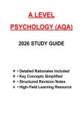 A LEVEL PSYCHOLOGY &vert; STUDY GUIDE &vert; KEY CONCEPTS & REVISION NOTES &vert; 2026