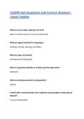 CSAMS test Questions and Correct Answers&vert; Latest Update 2026&sol;2027