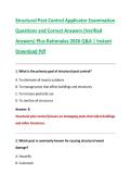 Structural Pest Control Applicator Examination &NewLine;Questions and Correct Answers &lpar;Verified &NewLine;Answers&rpar; Plus Rationales 2026 Q&A &vert; Instant &NewLine;Download Pdf