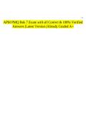 APM PMQ Bok 7 Exam with all Correct & 100&percnt; Verified Answers &vert;Latest Version &vert;Already Graded A&plus;