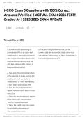 NCCO Exam 3 Questions with 100&percnt; Correct Answers &vert; Verified &vert;&vert; ACTUAL EXAM 2026 TEST&excl;&excl; Graded A&plus; &vert; 2025&vert;2026 EXAM UPDATE&NewLine;&NewLine;