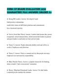 SHRM-CP BOARD EVALUATION 2026&NewLine;GUARANTEED PASS ANSWERS GRADED A&plus;