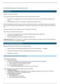 Samenvatting internationale communicatie