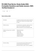 PN 2002 Final Review Study Guide 2026 &vert;Complete Questions and Guide Answers&comma; 100&percnt; Verified Graded A&plus;