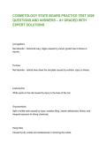 COSMETOLOGY STATE BOARD PRACTICE TEST 2026 QUESTIONS AND ANSWERS &ndash; A&plus; GRADED WITH EXPERT SOLUTIONS