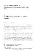 Solution Manual for Fundamentals of Cost Accounting&comma; 7th Edition &vert; William N&period; Lanen&comma; Shannon W&period; Anderson & Michael W&period; Maher