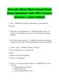 Servsafe Cheat Sheet Actual Exam &NewLine;Study Questions with 100&percnt; Correct &NewLine;Answers &vert; Latest Edition 