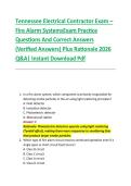 Tennessee Electrical Contractor Exam &ndash; &NewLine;Fire Alarm SystemsExam Practice &NewLine;Questions And Correct Answers &NewLine;&lpar;Verified Answers&rpar; Plus Rationale 2026 &NewLine;Q&A&vert; Instant Download Pdf