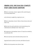 SIEMENS LEVEL ONE EXAM 2026 COMPLETE&NewLine;STUDY GUIDE SOLVED QUESTIONS