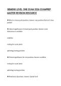 SIEMENS LEVEL ONE EXAM 2026 EXAMPREP&NewLine;MASTER REVISION RESOURC