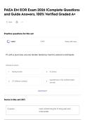 PAEA EM EOR Exam 2026 &vert;Complete Questions and Guide Answers&comma; 100&percnt; Verified Graded A&plus;