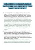 SIMULATION COURSE &lpar;S7&rpar; ACTUAL&NewLine;EXAM PAPER 2026 QUESTIONS WITH&NewLine;ANSWERS GRADED A&plus;&NewLine;