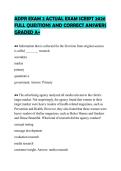ADPR EXAM 2 ACTUAL EXAM SCRIPT 2026&NewLine;FULL QUESTIONS AND CORRECT ANSWERS&NewLine;GRADED A&plus;