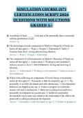 SIMULATION COURSE &lpar;S7&rpar;&NewLine;CERTIFICATION SCRIPT 2026&NewLine;QUESTIONS WITH SOLUTIONS&NewLine;GRADED A&plus;