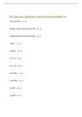 BC Calculus Questions and answers Graded A&plus;&NewLine;SOH CAH TOA -&NewLine;Double Angle Formula for cos&sup2;&lpar;&theta;&rpar; -&NewLine;Double Angle For