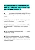 ADPR EXAM 2 FINAL PAPER EXAM 2026&NewLine;PRACTICE SOLUTION TESTED QUESTIONS&NewLine;AND ANSWERS GRADED A&plus;