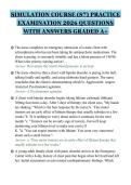 SIMULATION COURSE &lpar;S7&rpar; PRACTICE&NewLine;EXAMINATION 2026 QUESTIONS&NewLine;WITH ANSWERS GRADED A&plus;&NewLine;