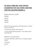 SIX SIGMA GREEN BELT AIGPE UPDATED&NewLine;EXAMINATION TEST 2026 TESTED QUESTIONS&NewLine;WITH FULL SOLUTION GRADED A&plus;