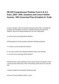 &NewLine;RN VATI Comprehensive Predictor Form A&comma; B&comma; & C&comma; Exam&comma; &lpar;2025 &sol; 2026 &rpar; Questions And Correct Verified Answers&comma; 100&percnt; Guaranteed Pass &vert;&vert;Complete A&plus; Guide&NewLine;