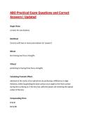 ABO Practical Exam Questions and Correct Answers&vert; Updated