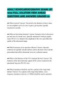 ADULT ECHOCARDIOGRAPHY EXAMS SET&NewLine;2026 FULL SOLUTION VIEW AHEAD&NewLine;QUESTIONS AND ANSWERS GRADED A&plus;