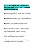 ADULT HEALTH 1 EXAMS SET 2026 FULL&NewLine;SOLUTION VIEW AHEAD QUESTIONS AND&NewLine;ANSWERS GRADED A&plus;