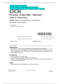 OCR GCSE Psychology J203 02 Studies and Applications in Psychology 2 2025 Question Paper With Marking Scheme 2025&sol; 2026 Exam Guide