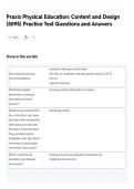 Praxis Physical Education&colon; Content and Design&NewLine;&lpar;5095&rpar; Practice Test Questions and Answers&NewLine;