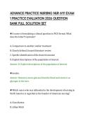 ADVANCE PRACTICE NURSING NUR 6111 EXAM&NewLine;1 PRACTICE EVALUATION 2026 QUESTION&NewLine;BANK FULL SOLUTION SET