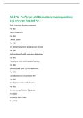 AC 371 - For&sol;From AGI Deductions Exam questions&NewLine;and answers Graded A&plus;