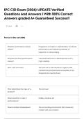 IPC CID Exam &lpar;2026&rpar; UPDATE Verified Questions And Answers &vert; With 100&percnt; Correct Answers graded A&plus; Guaranteed Success&excl;&excl; 