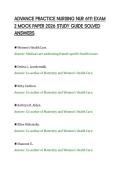 ADVANCE PRACTICE NURSING NUR 6111 EXAM&NewLine;2 MOCK PAPER 2026 STUDY GUIDE SOLVED&NewLine;ANSWERS