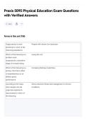 Praxis 5095 Physical Education Exam Questions&NewLine;with Verified Answers