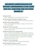 ADVANCED CARDIOVASCULAR LIFE&NewLine;SUPPORT COMPREHENSIVE STUDY GUIDE&NewLine;2026 FULL QUESTIONS AND SOLUTIONS&NewLine;GRADED A&plus;