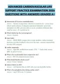 ADVANCED CARDIOVASCULAR LIFE&NewLine;SUPPORT PRACTICE EXAMINATION 2026&NewLine;QUESTIONS WITH ANSWERS GRADED A&plus;