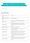 Praxis 5154 &lpar;ELA & Social Studies&rpar; Exam &NewLine;Questions with Correct Answers 100&percnt; Verified