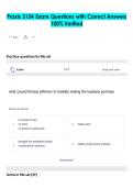 Praxis 5154 Exam Questions with Correct Answers &NewLine;100&percnt; Verified