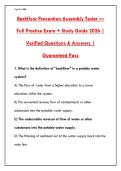 BACKFLOW PREVENTION ASSEMBLY TESTER CERTIFICATION EXAM 2026 &ndash; COMPLETE 200-QUESTION TEST BANK WITH CORRECT ANSWERS & RATIONALES&NewLine;&NewLine;