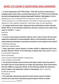 NURS 172 EXAM 3 QUESTIONS AND ANSWERS