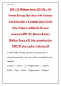 BPK 105 MIDTERM EXAM 2025&sol;26 &ndash; COMPLETE 200-QUESTION TEST BANK WITH CORRECT ANSWERS & RATIONALES&NewLine;&NewLine;