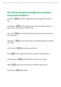 ACT Science Outside Knowledge Exam questions&NewLine;and answers Graded A&plus;