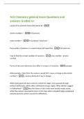 ACS Chemistry general Exam Questions and&NewLine;answers Graded A&plus;