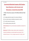 COMMERCIAL ELECTRICAL INSPECTOR PRACTICE EXAM 2026 &ndash; 200 REAL ICC E2-STYLE QUESTIONS & CORRECT ANSWERS WITH DETAILED RATIONALES &vert; PASS YOUR COMMERCIAL INSPECTOR CERTIFICATION THE FIRST TIME&NewLine;&NewLine;